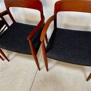 Danish teak model 56 chairs by Niels O. Møller for J.L. Møllers, 1954, set of 4