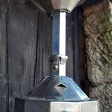 Old suspension, Art Deco period in silver metal and Clichy glass