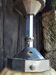 Old suspension, Art Deco period in silver metal and Clichy glass