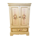 2-door flowered wooden cabinet