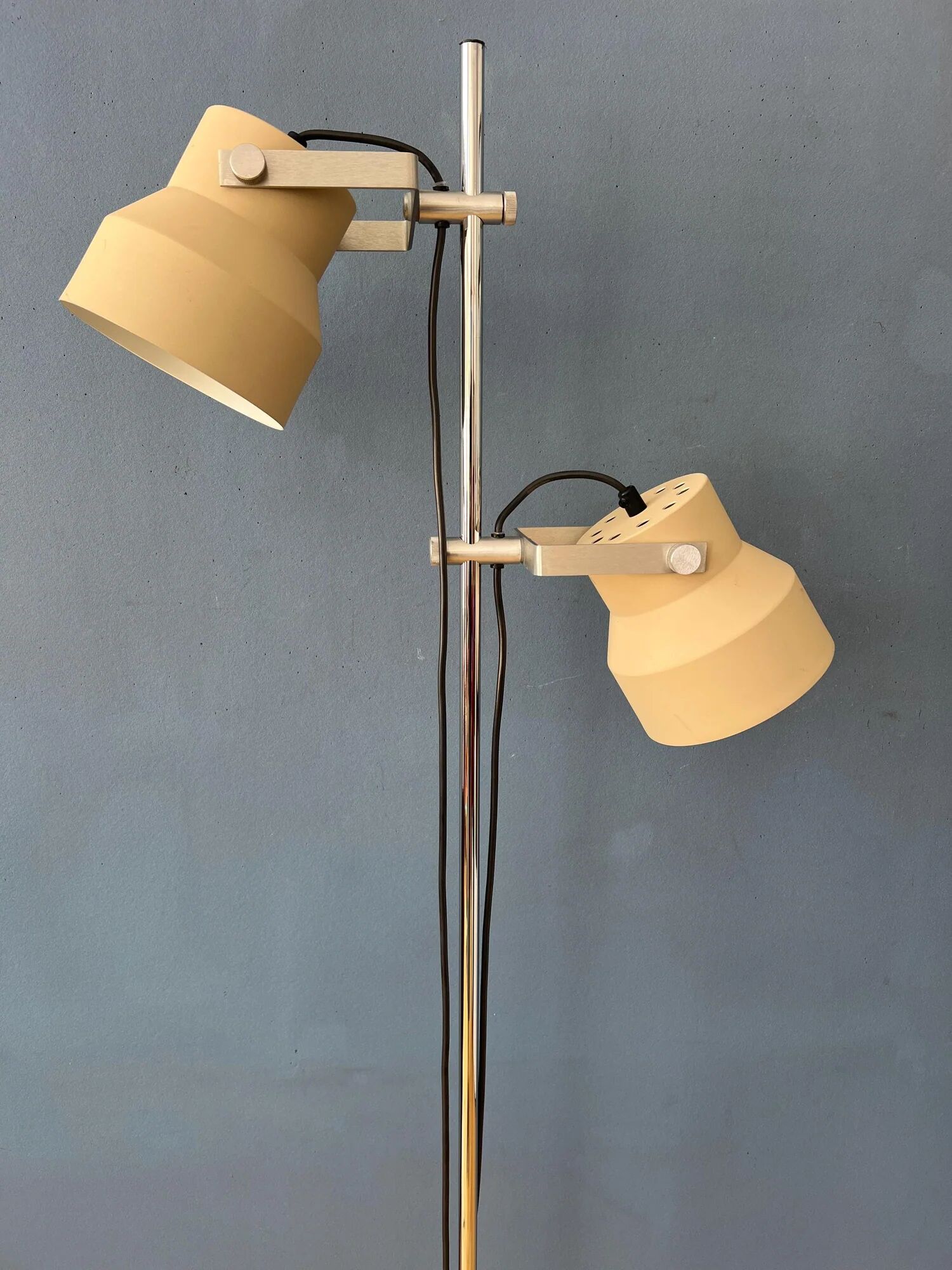 Lampadaire beige Dijkstra de style Space Age du milieu du siècle
