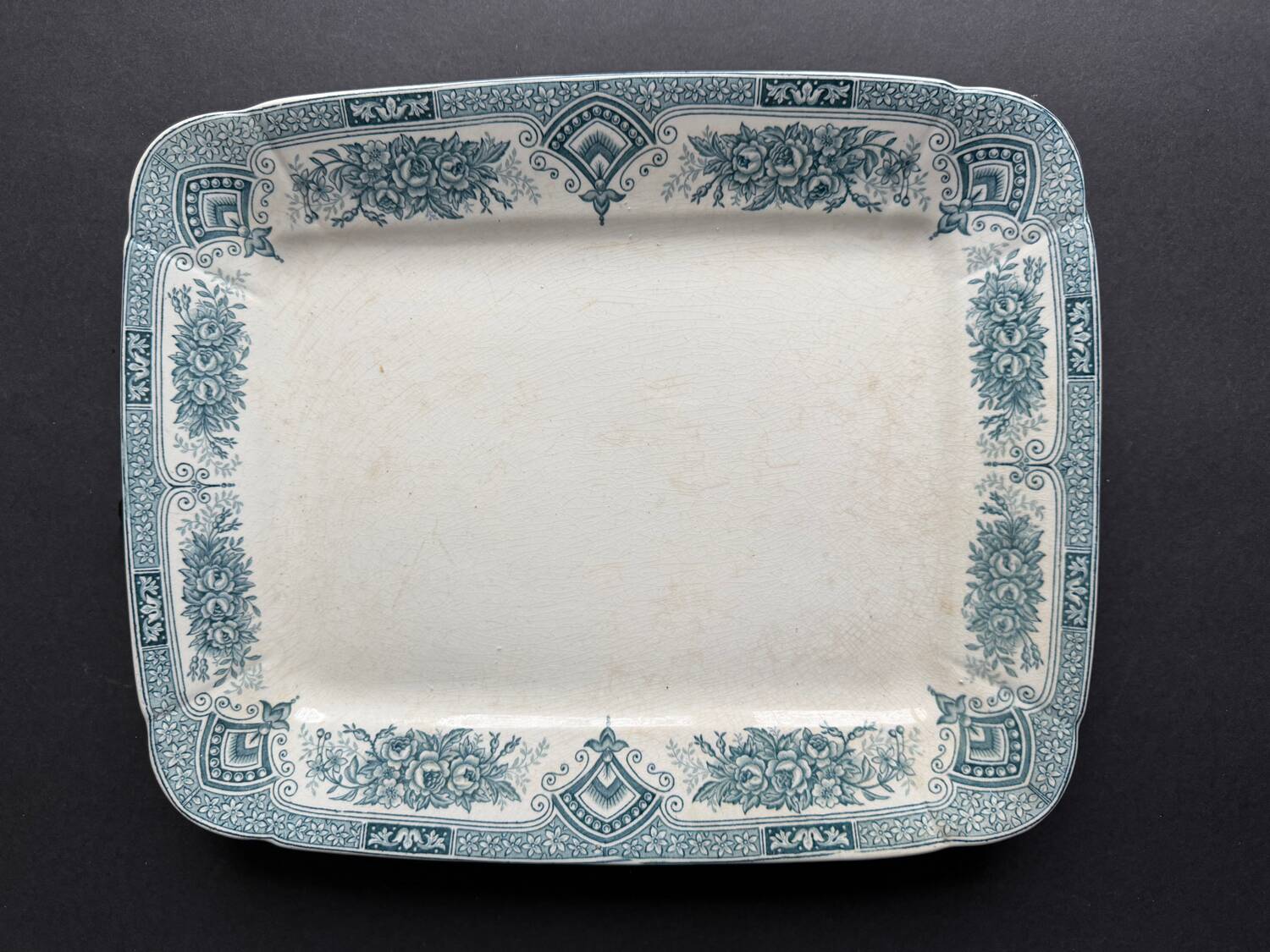 Large antique ironstone dish