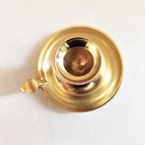 Gilded brass hand candle holder