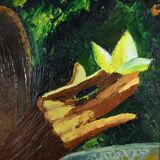 Important Oil on Canvas “La Tahitienne” signed Morillon – 1985