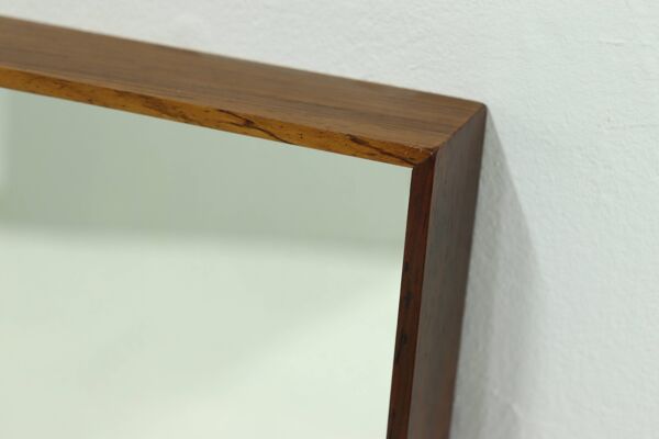 Miroir rectangulaire scandinave en palissandre, années 1960