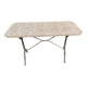 1950s wrought iron and grey/pink granite bidet table