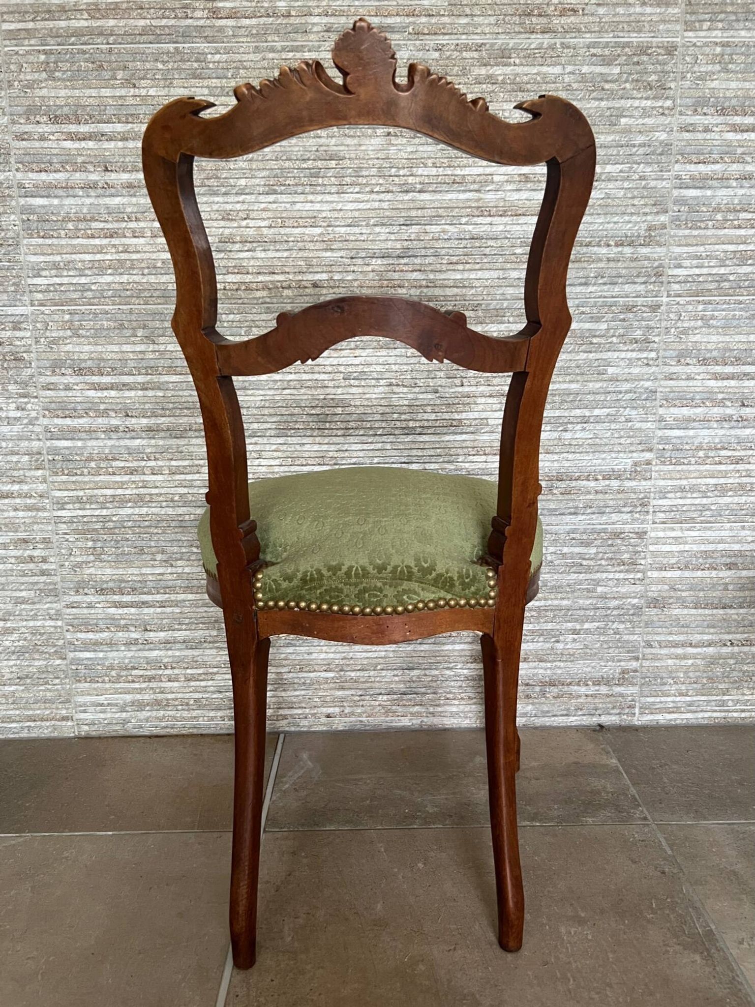 Pair of 19th century Louis XV style chairs, Napoleon III period in walnut