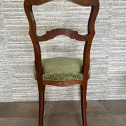Pair of 19th century Louis XV style chairs, Napoleon III period in walnut