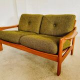 Canapé 2 personnes vintage rétro danois du milieu du siècle par Arne Wahl Iversen 1970