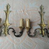 Paire d'appliques en bronze vintage