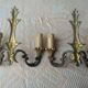 Paire d'appliques en bronze vintage