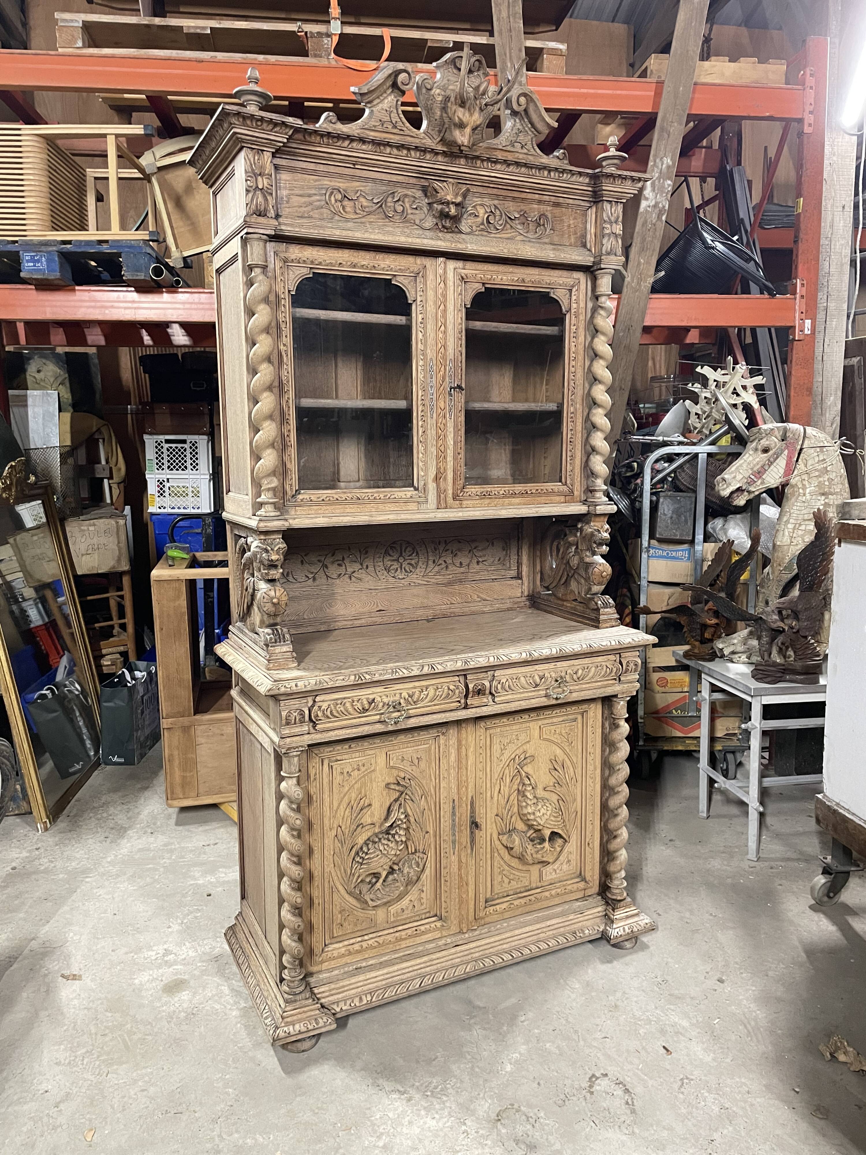 Hunting buffet with 2 bodies