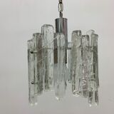 Hanging lamp in Frosted Ice Glass by J. T. Kalmar for Kalmar Franken KG, 1960s