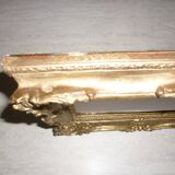Wooden mirror and gilded stucco rocaille style 33x29