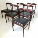 Suite de 6 chaises scandinaves 1960