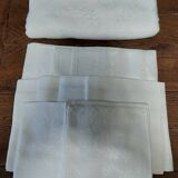 Antique damask tablecloth ten napkins 165 X 285 cm