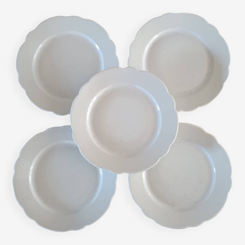 5 Charles Pillivuyt porcelain plates