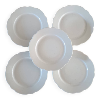 5 Charles Pillivuyt porcelain plates