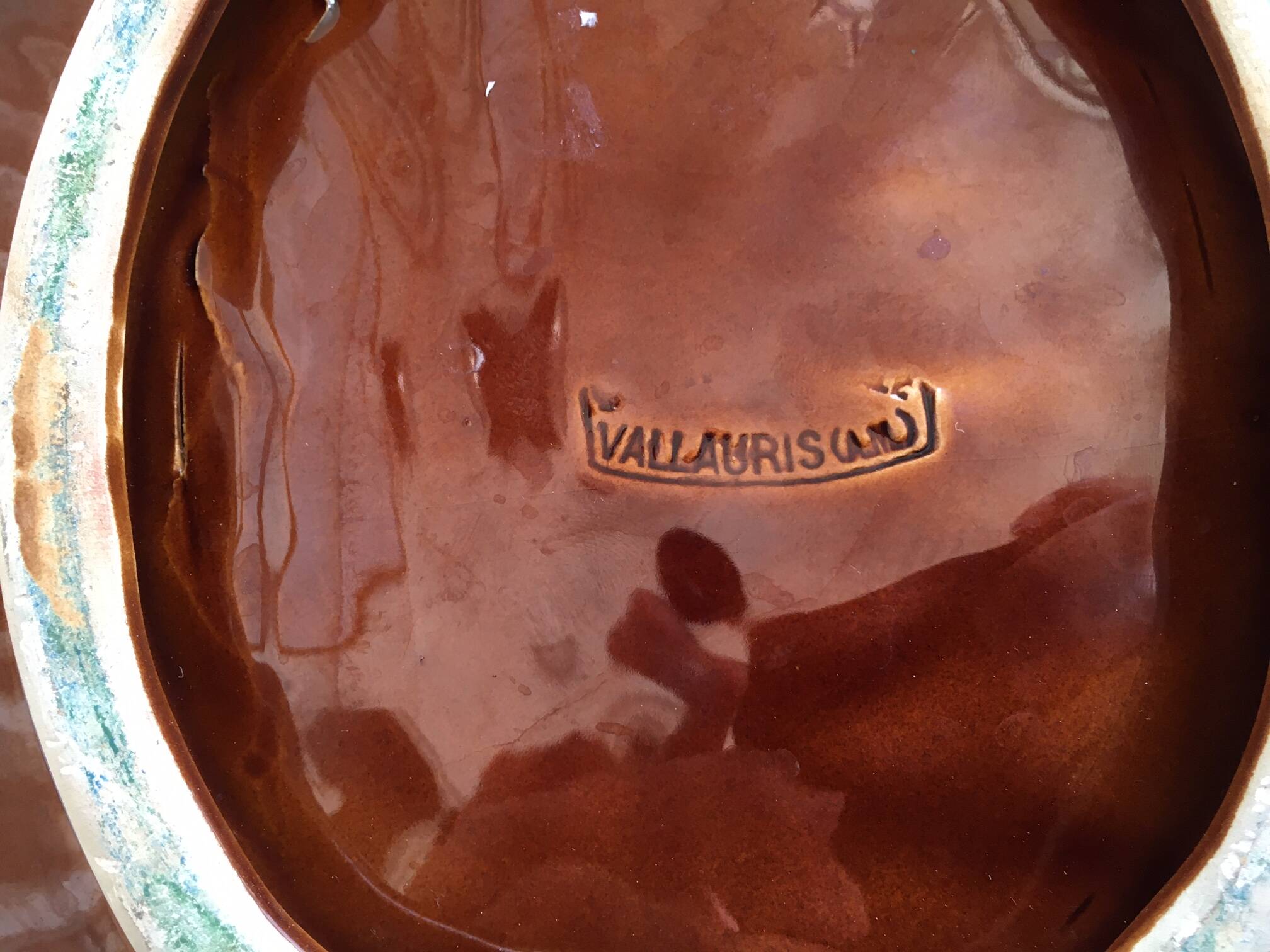 Colorful Vallauris ceramic dish