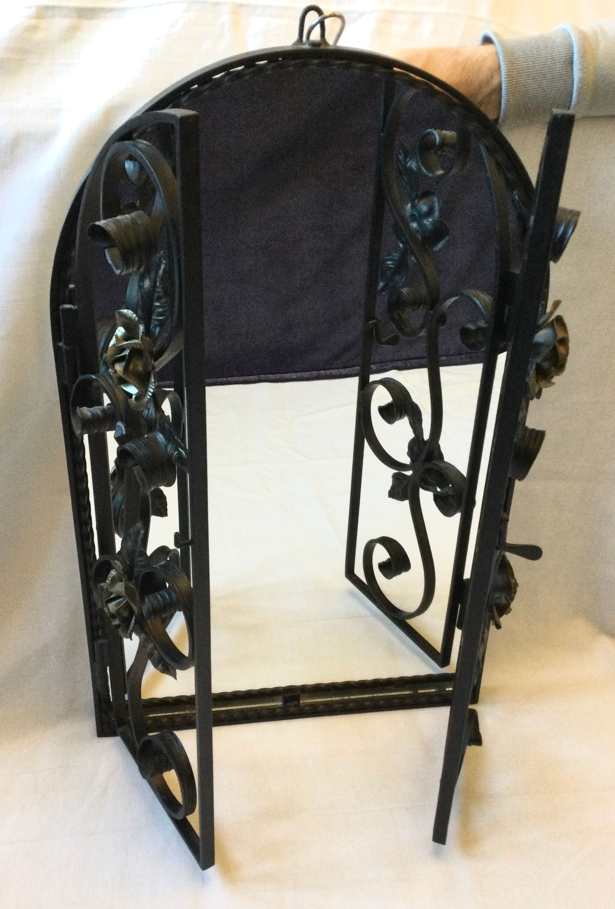 Art Nouveau wrought iron mirror