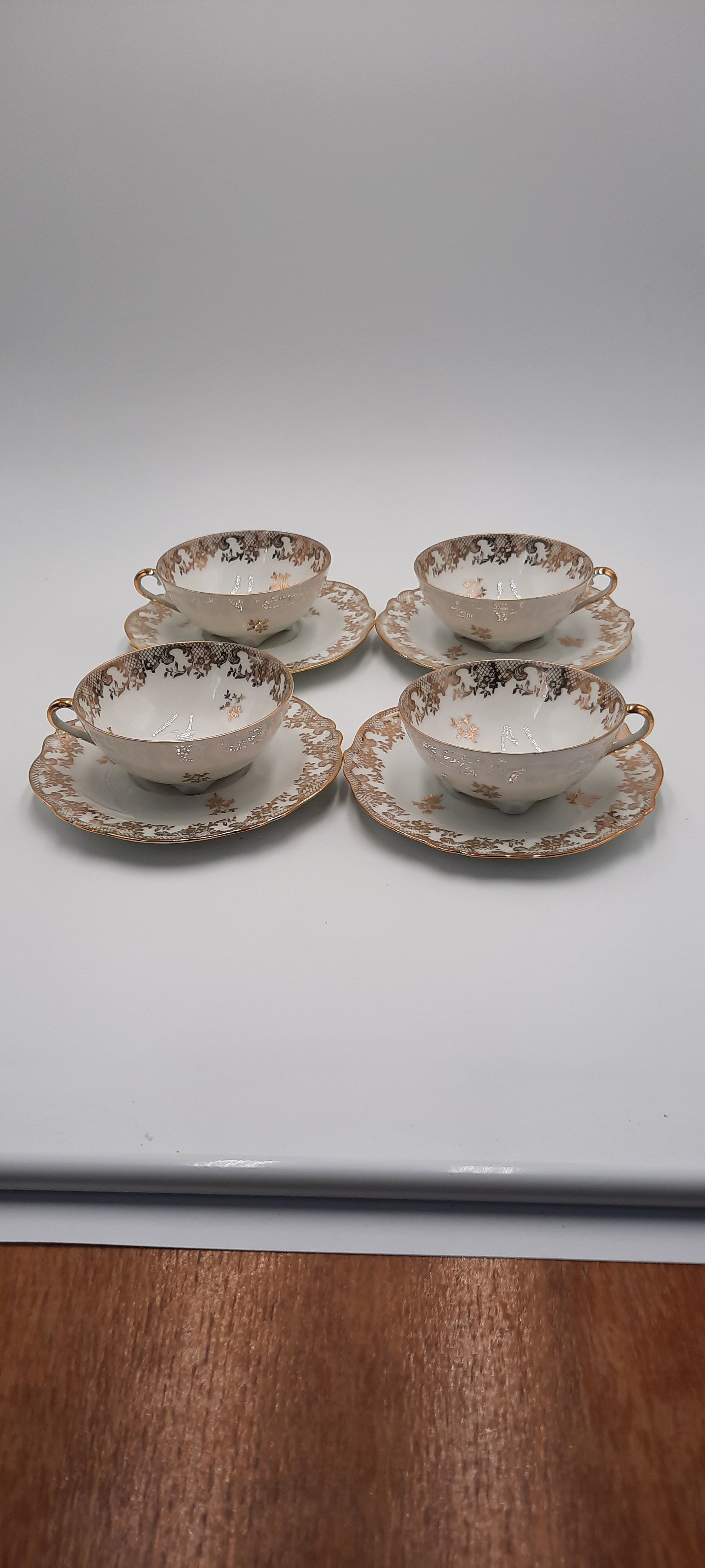 4 tea cup Limoges porcelain
