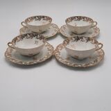 4 tea cup Limoges porcelain