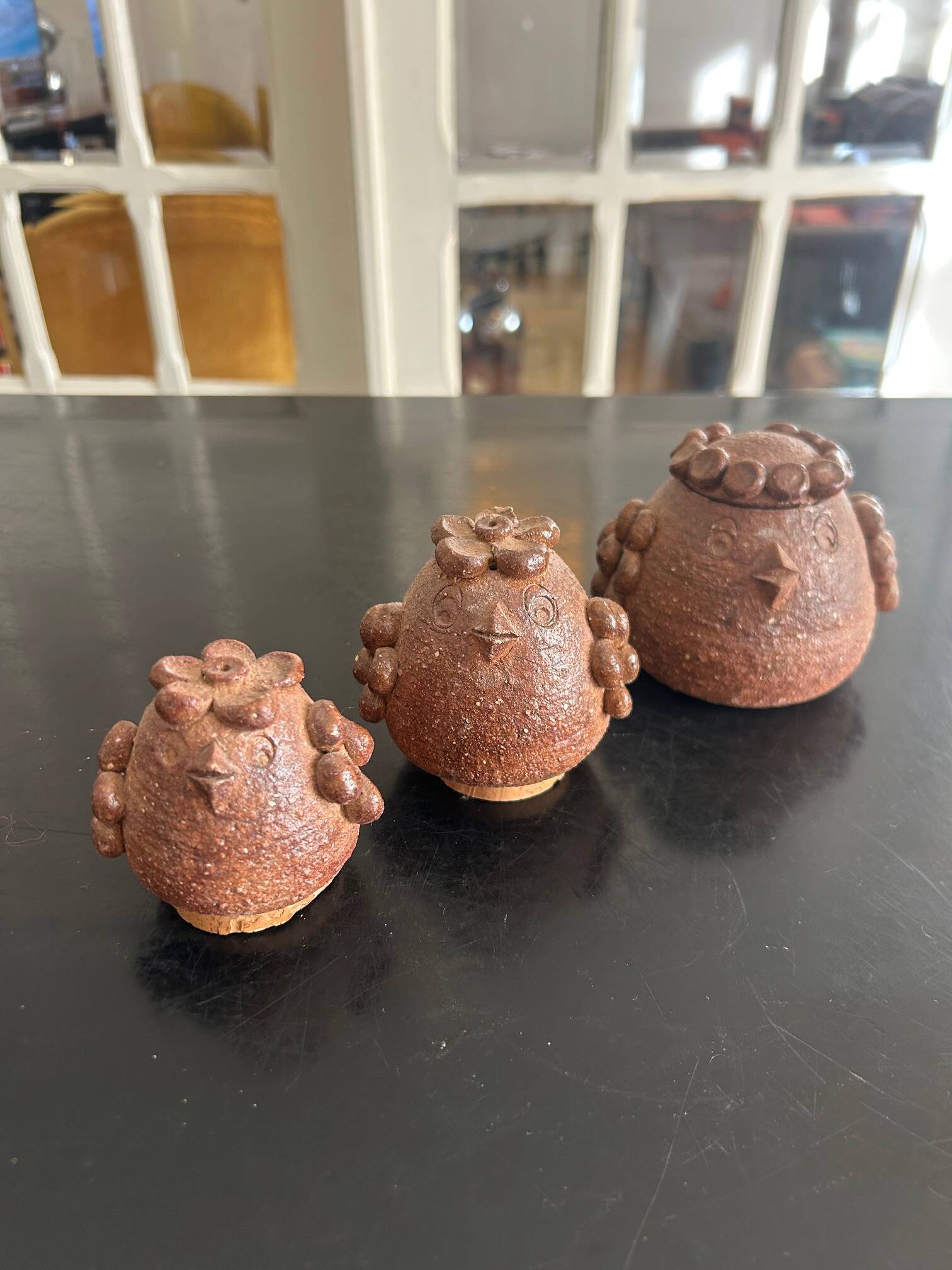 terracotta salt and pepper shaker birds