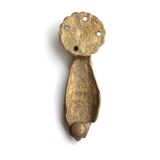 Hand-shaped brass door knocker, 70s