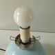 Italian ceramic table lamps with opaline glass shades.