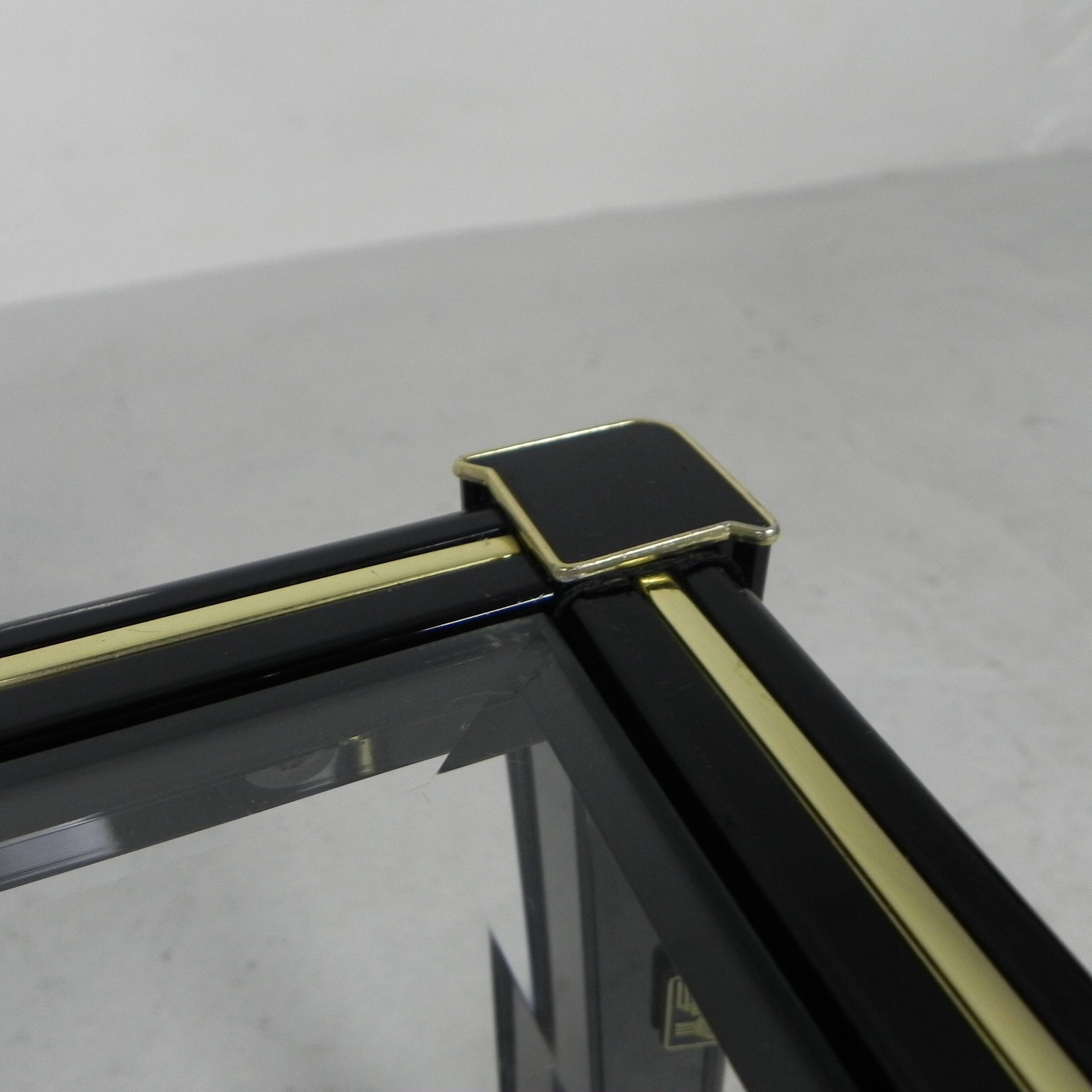 Hollywood Regency coffee table with 2 faceted glass plates, 1970s