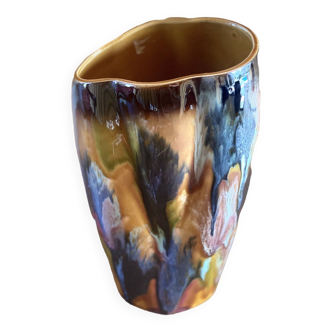 Magnificent vintage multicolor vase numbered from the 50s and 60s