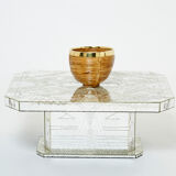 Rare coffee table in mosaic of mirrors by Daniel Clément around 1970