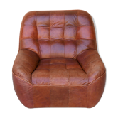 Brown vintage leather armchair
