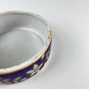 Chinese blue porcelain box with bird and flower motif