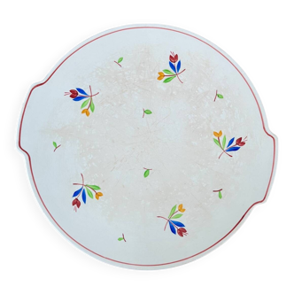 Gien cake dish "Rose-Marie" – hand-decorated earthenware