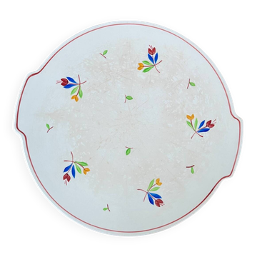 Gien cake dish "Rose-Marie" – hand-decorated earthenware