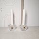 2 French cut crystal candlesticks D Arques with label
