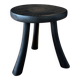 Small black wooden tripod stool