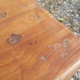 Old industrial workshop coffee table in solid teak