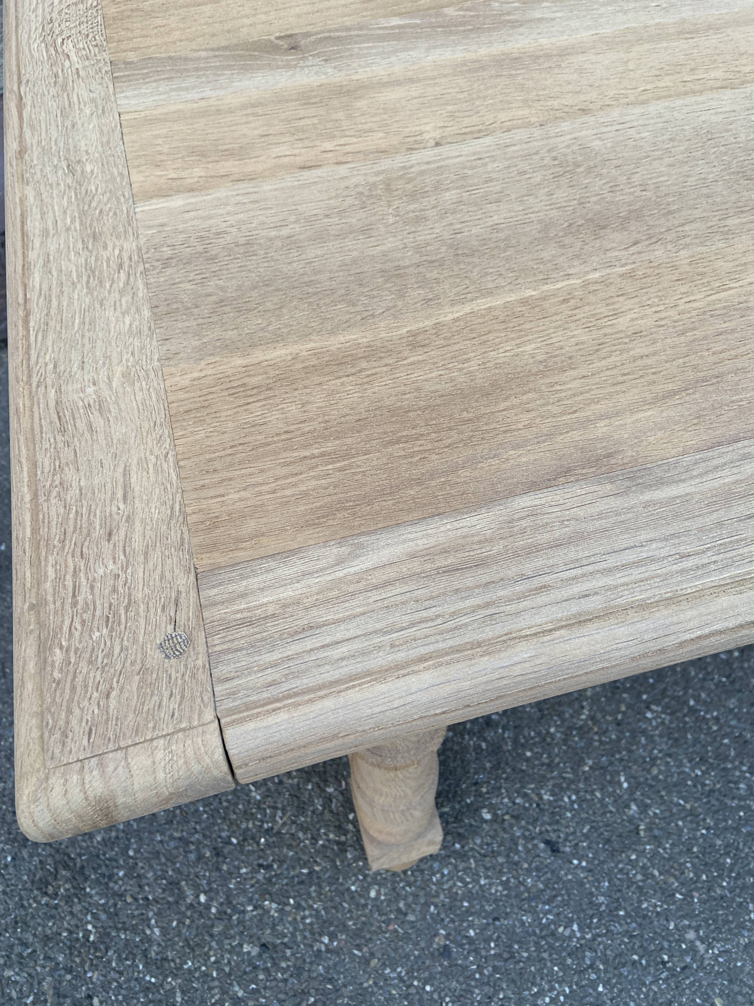 Farmhouse table natural raw oak 50s