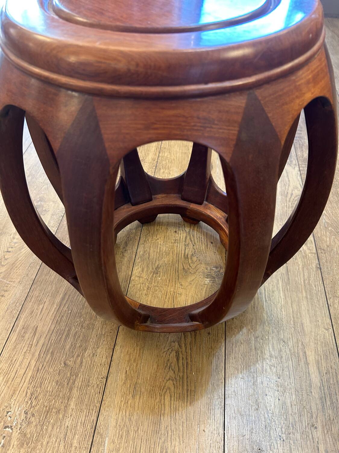 Tabouret acajou, Asie XX ème