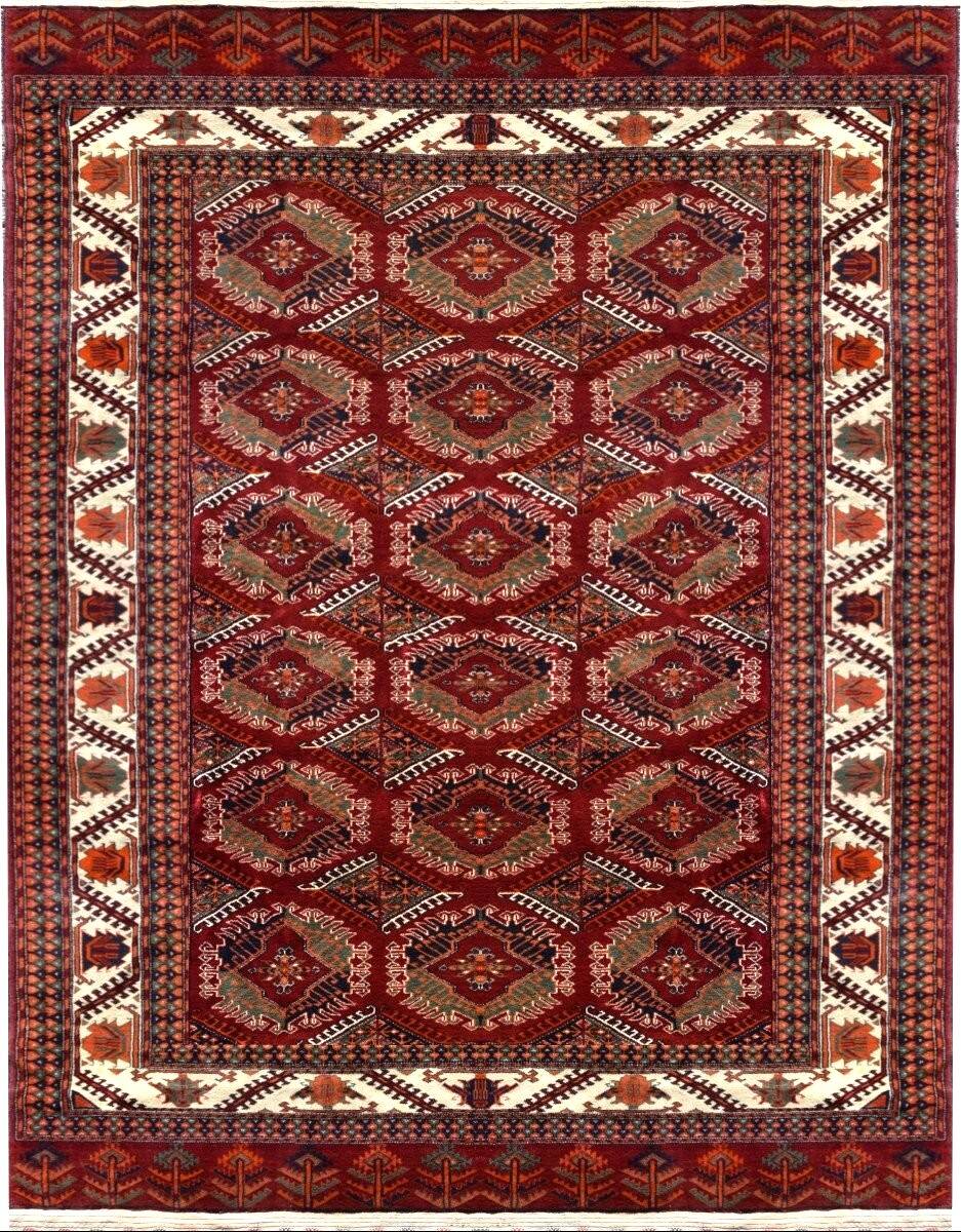 Turkmen Kizil-ayak Bukhara Rug: 2.65 X 1.85 - Handmade