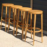 4 Baumann stools, light beech, 790mm