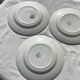 3 Flat plates Digoin Mary Lou blue rim