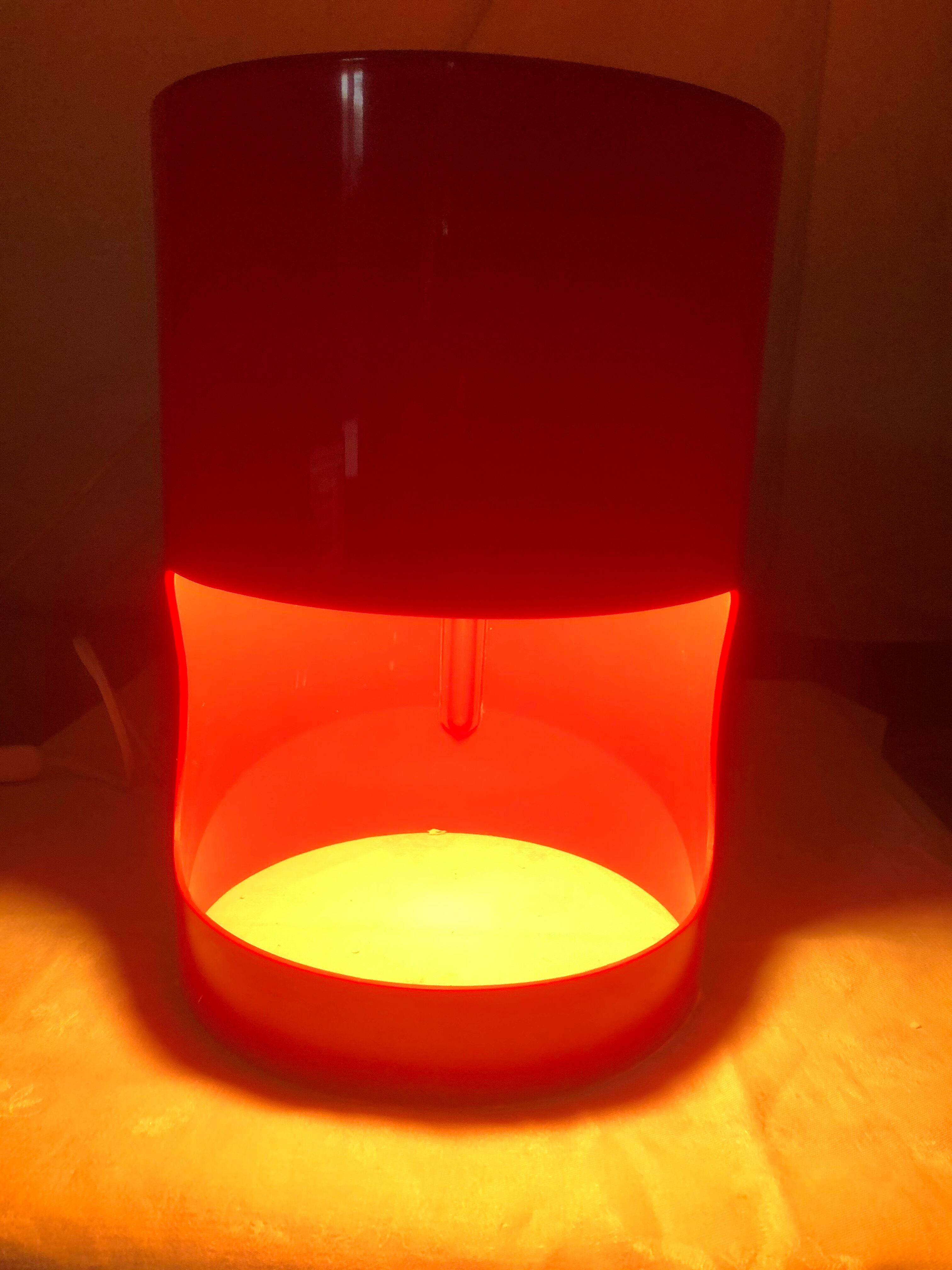 Vintage red lamp from the 70s