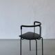 4 postmodern black leather armchairs from Cidue, Italy, 1990s