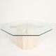 Table basse en travertin 1970s Italie, Artedi