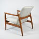 Fauteuil vintage GFM-64 de E.Homa, années 60, velours argenté gris