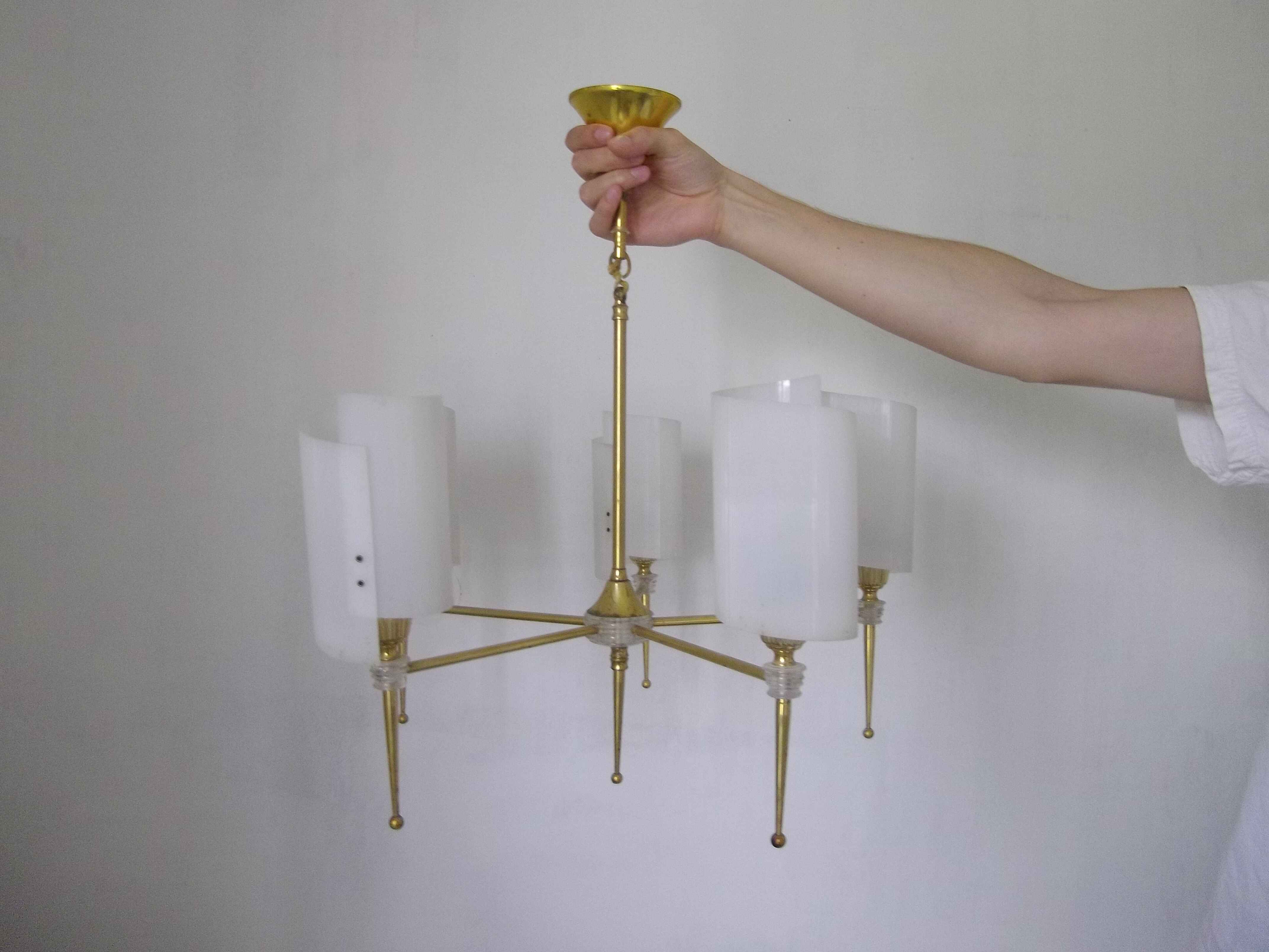 Lustre originale dorée et blanche