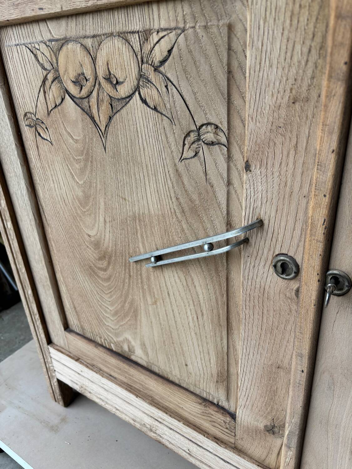 Antique raw wood dresser